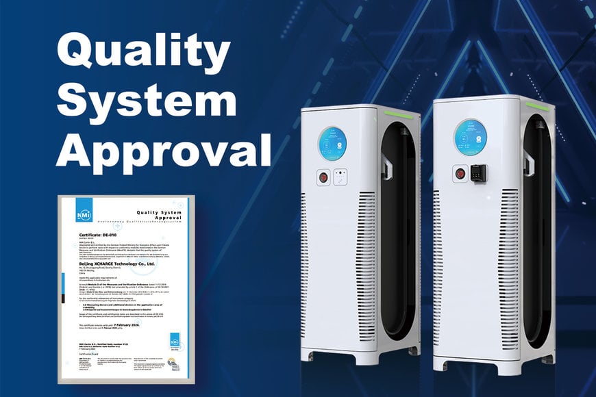 XCHARGE obtient pour le C6EU, son « célèbre » chargeur DC de véhicules électriques, la certification concernant la très stricte norme allemande sur l’étalonnage